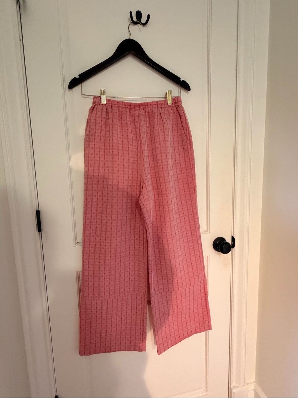 FRNCH Paris Textured Wide-Leg Pants – Pink – Size S - Picture 2 of 13